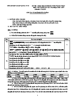 Đề thi chọn học sinh giỏi tỉnh về giải toán trên máy tính cầm tay năm học 2016  2017 môn thi Toán 9